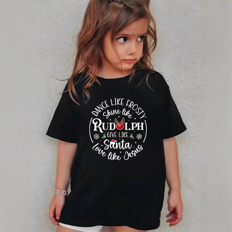Christmas children's short-sleeved T-shirt - Image 19