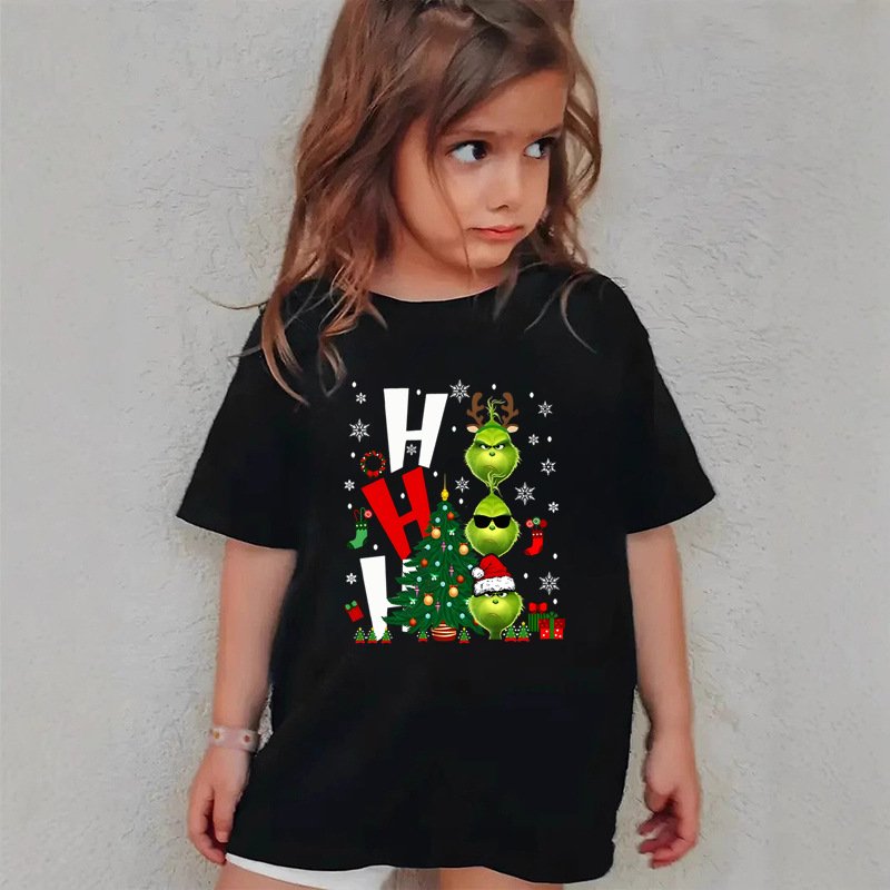 Christmas children's short-sleeved T-shirt - Image 17